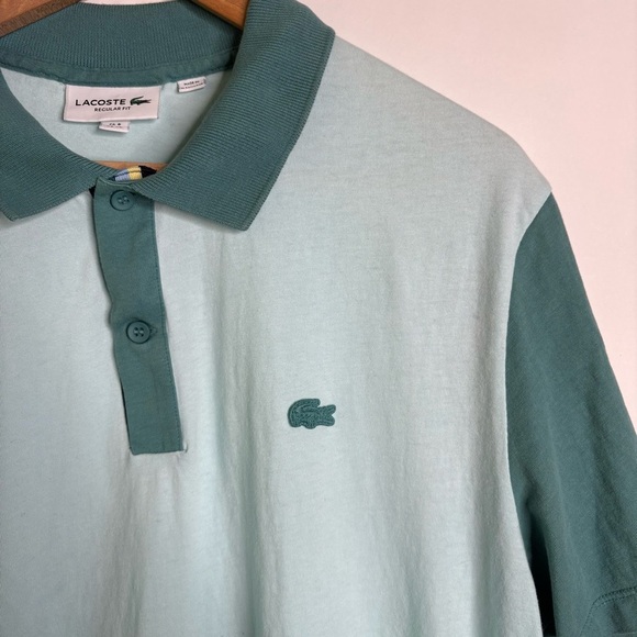 Lacoste Men's Short Sleeve Colorblock Mix Regular Fit Polo Shirt size XL - Picture 3 of 8
